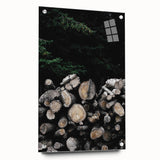 Rustic Wood Stack Wall Art | Farmhouse Decor for Cozy, Natural Spaces