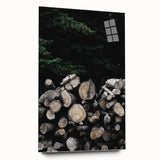 Rustic Wood Stack Wall Art | Farmhouse Decor for Cozy, Natural Spaces