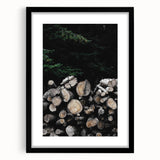 Rustic Wood Stack Wall Art | Farmhouse Decor for Cozy, Natural Spaces