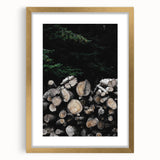 Rustic Wood Stack Wall Art | Farmhouse Decor for Cozy, Natural Spaces