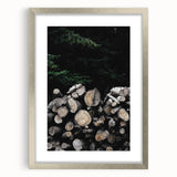 Rustic Wood Stack Wall Art | Farmhouse Decor for Cozy, Natural Spaces