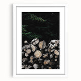 Rustic Wood Stack Wall Art | Farmhouse Decor for Cozy, Natural Spaces