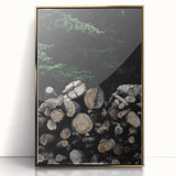 Rustic Wood Stack Wall Art | Farmhouse Decor for Cozy, Natural Spaces