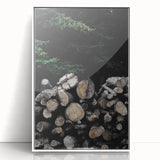 Rustic Wood Stack Wall Art | Farmhouse Decor for Cozy, Natural Spaces