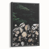 Rustic Wood Stack Wall Art | Farmhouse Decor for Cozy, Natural Spaces