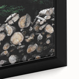 Rustic Wood Stack Wall Art | Farmhouse Decor for Cozy, Natural Spaces