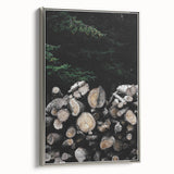 Rustic Wood Stack Wall Art | Farmhouse Decor for Cozy, Natural Spaces