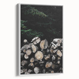 Rustic Wood Stack Wall Art | Farmhouse Decor for Cozy, Natural Spaces