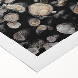 Rustic Wood Stack Wall Art | Farmhouse Decor for Cozy, Natural Spaces