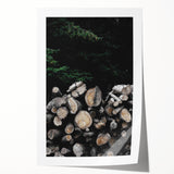 Rustic Wood Stack Wall Art | Farmhouse Decor for Cozy, Natural Spaces