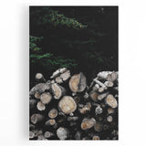 Rustic Wood Stack Wall Art | Farmhouse Decor for Cozy, Natural Spaces