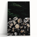 Rustic Wood Stack Wall Art | Farmhouse Decor for Cozy, Natural Spaces