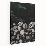 Rustic Wood Stack Wall Art | Farmhouse Decor for Cozy, Natural Spaces