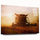 Combine Harvester Rustic Wall Art - Farmhouse Country Decor for Homes