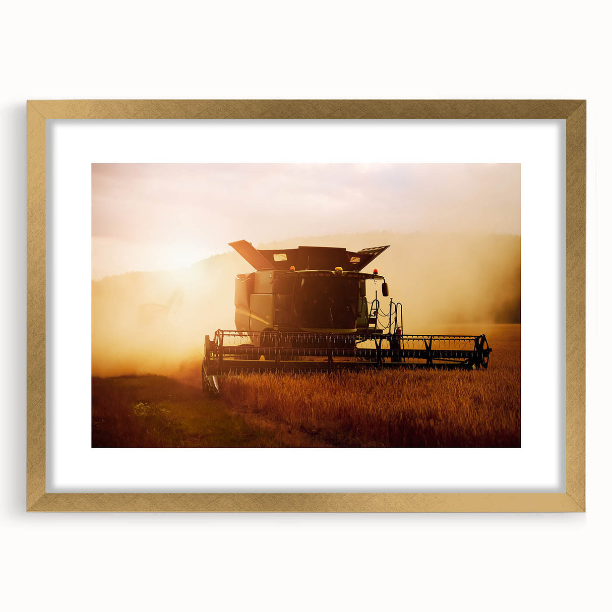 Combine Harvester Rustic Wall Art - Farmhouse Country Decor for Homes