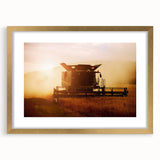 Combine Harvester Rustic Wall Art - Farmhouse Country Decor for Homes