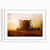 Combine Harvester Rustic Wall Art - Farmhouse Country Decor for Homes
