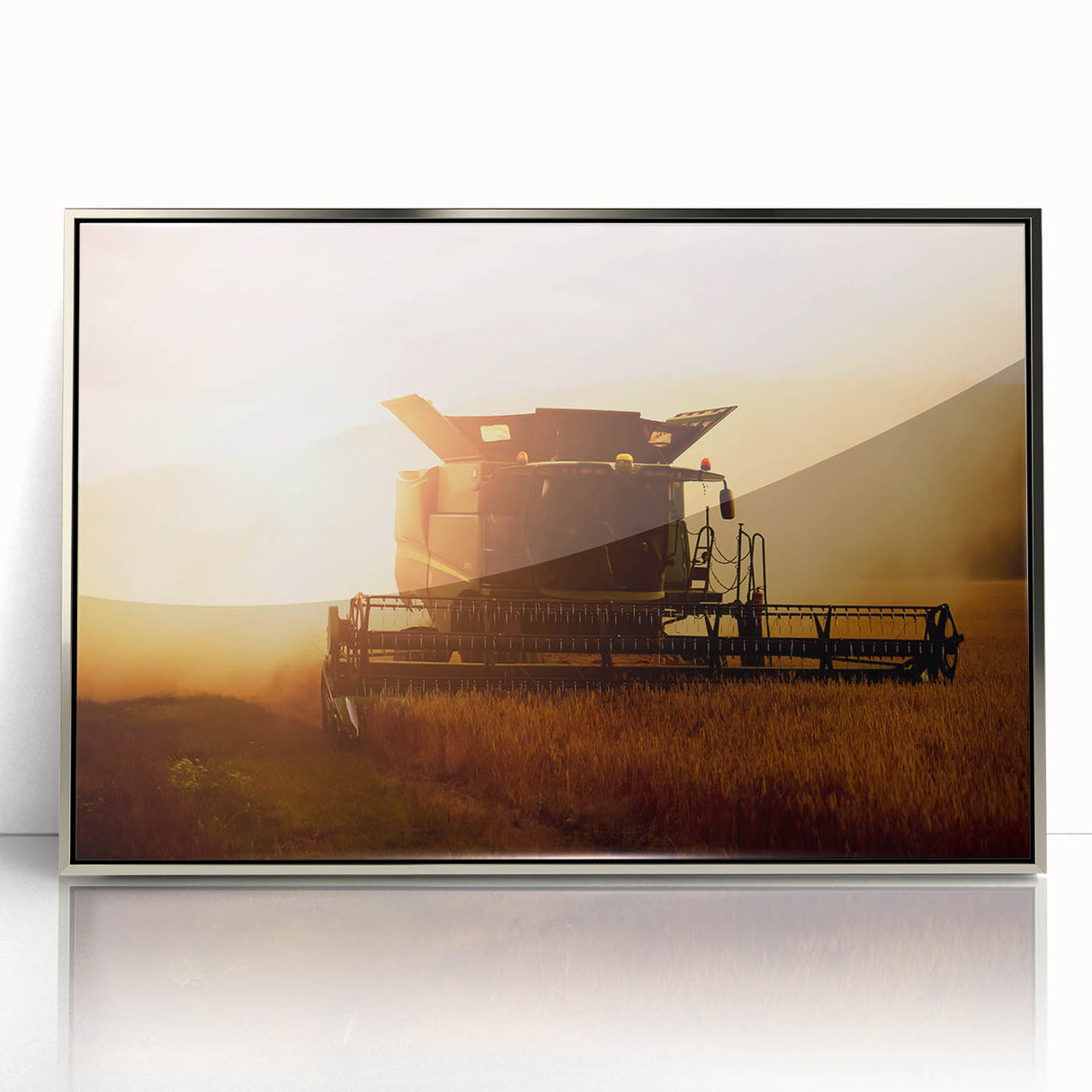 Combine Harvester Rustic Wall Art - Farmhouse Country Decor for Homes
