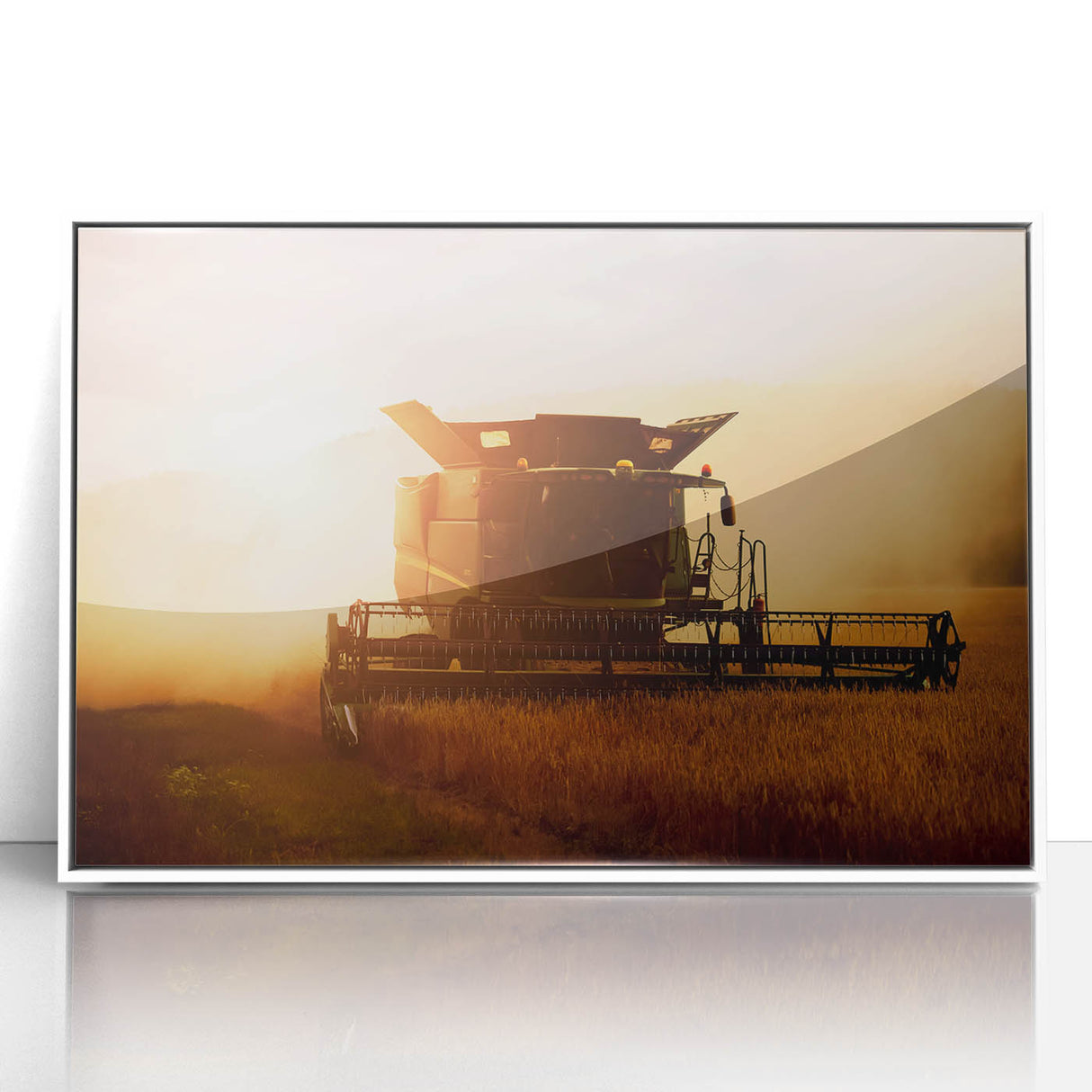 Combine Harvester Rustic Wall Art - Farmhouse Country Decor for Homes
