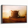 Combine Harvester Rustic Wall Art - Farmhouse Country Decor for Homes