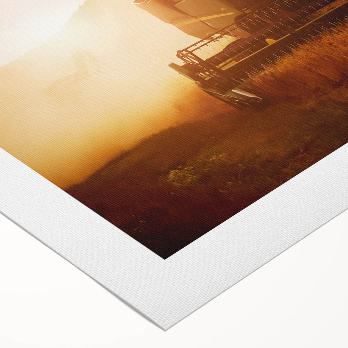 Combine Harvester Rustic Wall Art - Farmhouse Country Decor for Homes