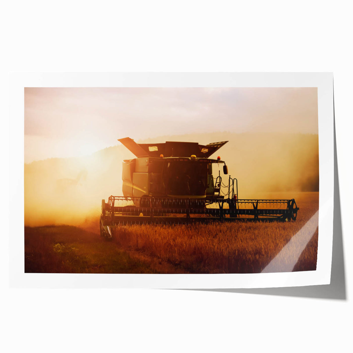 Combine Harvester Rustic Wall Art - Farmhouse Country Decor for Homes