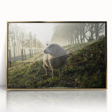 Misty Morning Sheep Rustic Wall Art - Farmhouse Country Decor