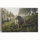 Misty Morning Sheep Rustic Wall Art - Farmhouse Country Decor