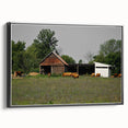 Rustic Barn and Cattle Wall Art - Farmhouse Country Decor for Homes"