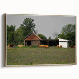 Rustic Barn and Cattle Wall Art - Farmhouse Country Decor for Homes"