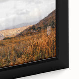 Rustic Fence in Golden Field Wall Art - Farmhouse Country Landscape Decor