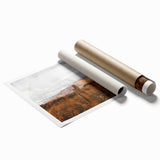 Rustic Fence in Golden Field Wall Art - Farmhouse Country Landscape Decor