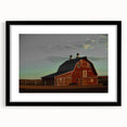 Red Barn at Sunset Rustic Wall Art - Farmhouse Country Decor