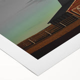 Red Barn at Sunset Rustic Wall Art - Farmhouse Country Decor