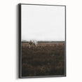 Serene White Horse - Rustic Landscape Wall Art