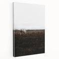Serene White Horse - Rustic Landscape Wall Art