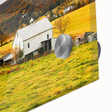 Rustic Farmhouse Barn in Autumn - Vintage Wall Art - Rural Landscape Print