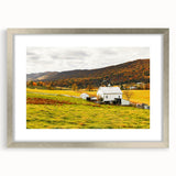 Rustic Farmhouse Barn in Autumn - Vintage Wall Art - Rural Landscape Print
