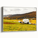 Rustic Farmhouse Barn in Autumn - Vintage Wall Art - Rural Landscape Print