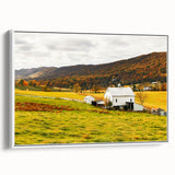 Rustic Farmhouse Barn in Autumn - Vintage Wall Art - Rural Landscape Print