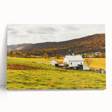 Rustic Farmhouse Barn in Autumn - Vintage Wall Art - Rural Landscape Print