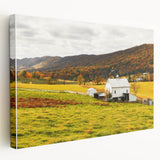 Rustic Farmhouse Barn in Autumn - Vintage Wall Art - Rural Landscape Print