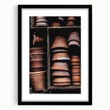 Vintage Clay Pots - Rustic Farmhouse Kitchen Art