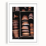 Vintage Clay Pots - Rustic Farmhouse Kitchen Art