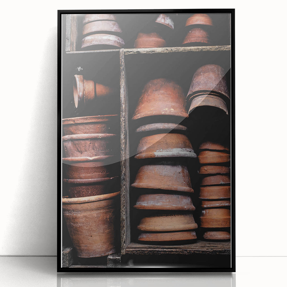 Vintage Clay Pots - Rustic Farmhouse Kitchen Art