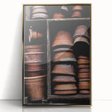 Vintage Clay Pots - Rustic Farmhouse Kitchen Art