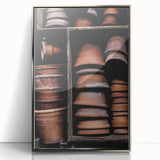 Vintage Clay Pots - Rustic Farmhouse Kitchen Art