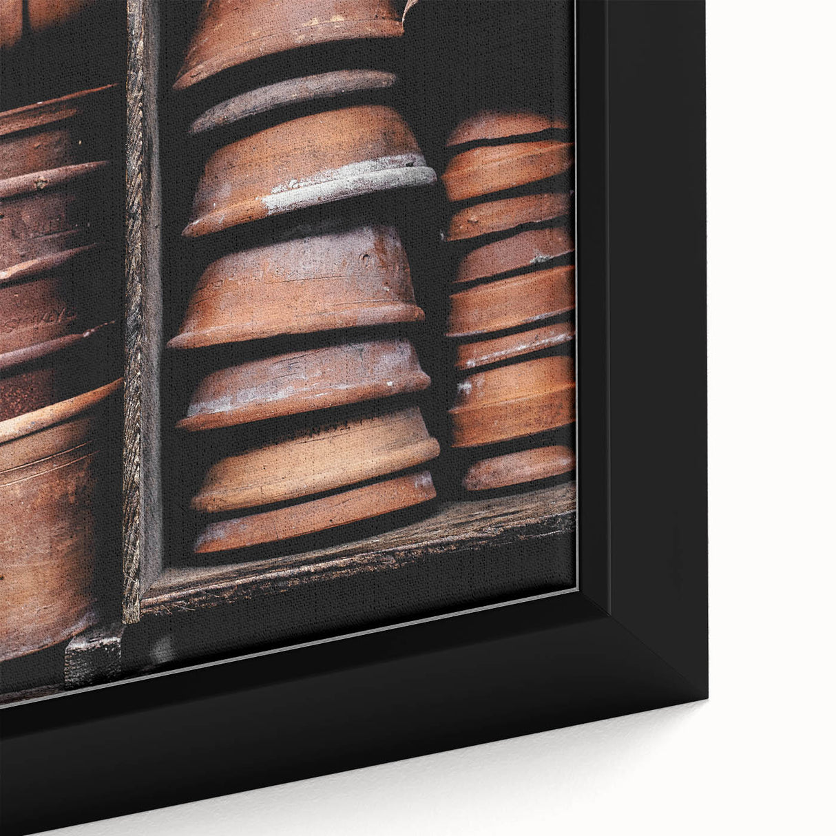 Vintage Clay Pots - Rustic Farmhouse Kitchen Art