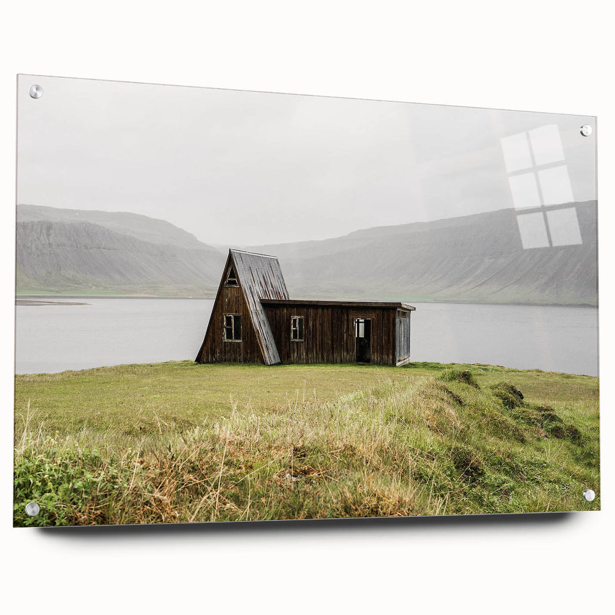 Rustic Cabin by the Lake - Vintage Farmhouse Wall Art for Cozy Homes