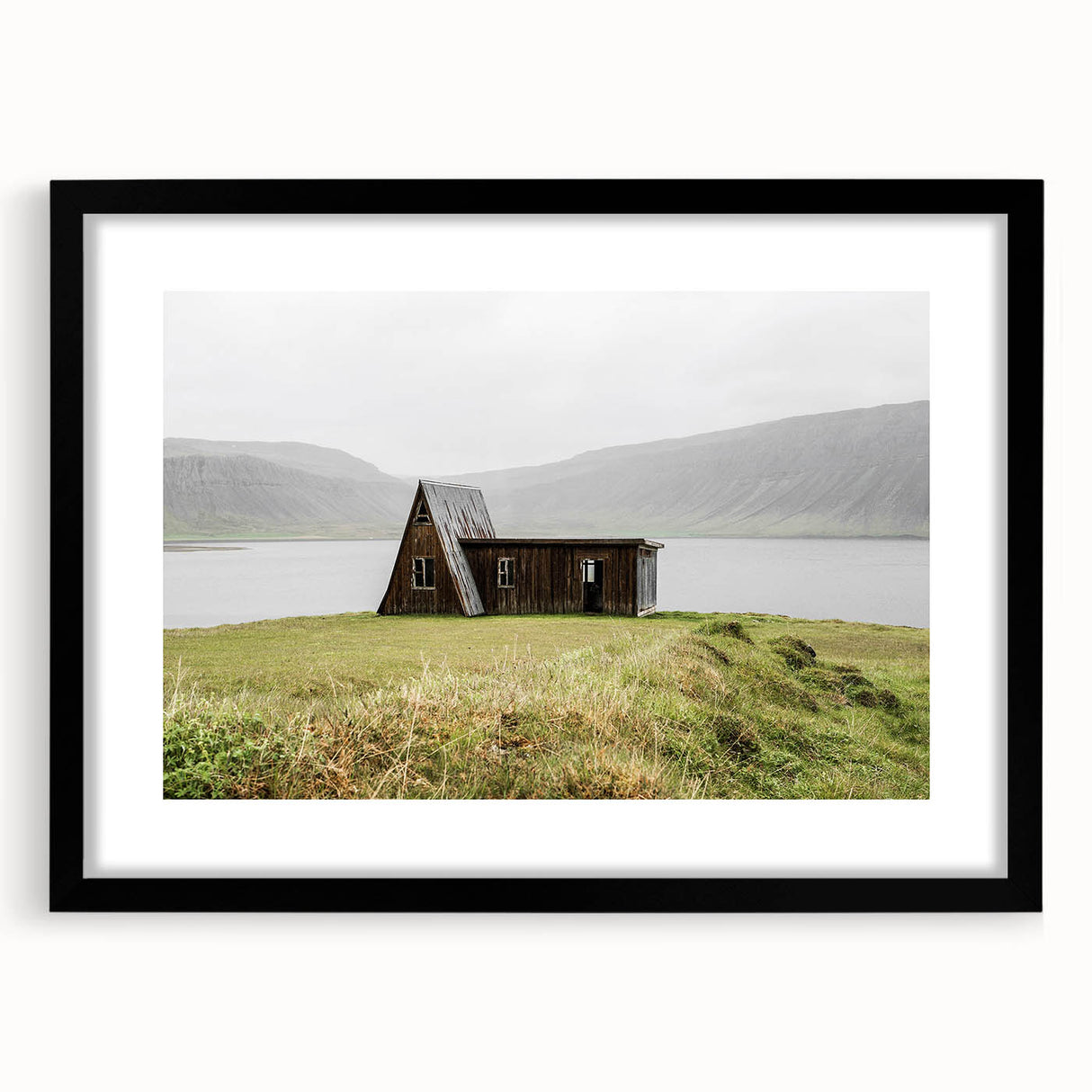 Rustic Cabin by the Lake - Vintage Farmhouse Wall Art for Cozy Homes